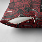 Aotearoa Iwi Ngati Toa Pillow Cover Maori Wharenui House Tribal Pattern