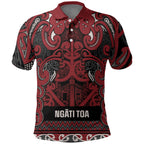 Aotearoa Iwi Ngati Toa Polo Shirt Maori Wharenui House Tribal Pattern