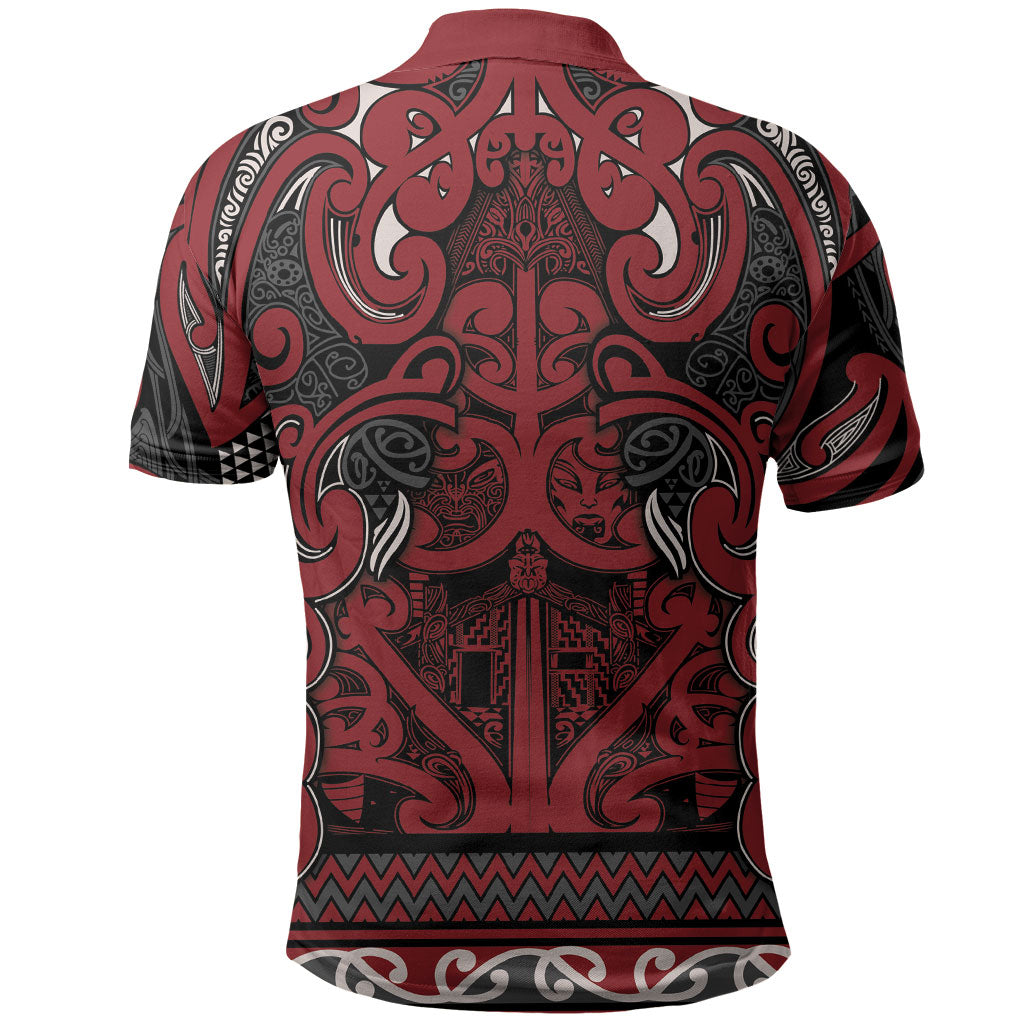 Aotearoa Iwi Ngati Toa Polo Shirt Maori Wharenui House Tribal Pattern