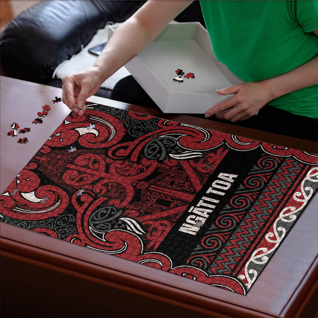 Aotearoa Iwi Ngati Toa Puzzle Maori Wharenui House Tribal Pattern