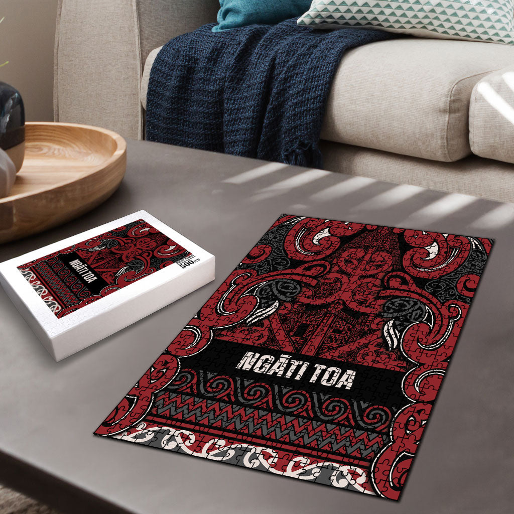 Aotearoa Iwi Ngati Toa Puzzle Maori Wharenui House Tribal Pattern