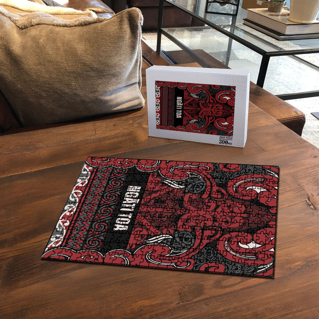 Aotearoa Iwi Ngati Toa Puzzle Maori Wharenui House Tribal Pattern