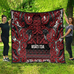 Aotearoa Iwi Ngati Toa Quilt Maori Wharenui House Tribal Pattern
