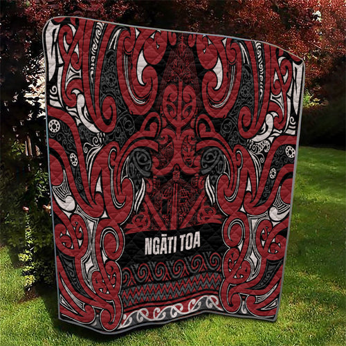 Aotearoa Iwi Ngati Toa Quilt Maori Wharenui House Tribal Pattern