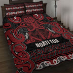 Aotearoa Iwi Ngati Toa Quilt Bed Set Maori Wharenui House Tribal Pattern