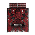 Aotearoa Iwi Ngati Toa Quilt Bed Set Maori Wharenui House Tribal Pattern
