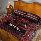 Aotearoa Iwi Ngati Toa Quilt Bed Set Maori Wharenui House Tribal Pattern