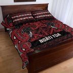 Aotearoa Iwi Ngati Toa Quilt Bed Set Maori Wharenui House Tribal Pattern