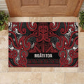 Aotearoa Iwi Ngati Toa Rubber Doormat Maori Wharenui House Tribal Pattern