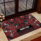 Aotearoa Iwi Ngati Toa Rubber Doormat Maori Wharenui House Tribal Pattern