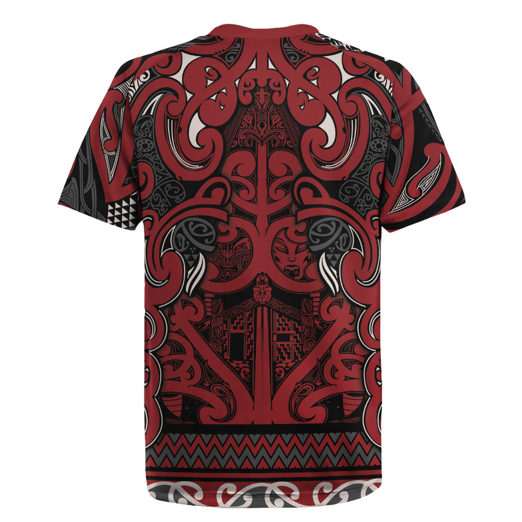 Aotearoa Iwi Ngati Toa Rugby Jersey Maori Wharenui House Tribal Pattern