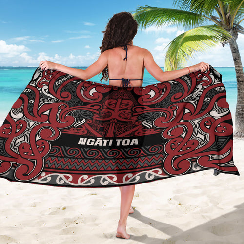 Aotearoa Iwi Ngati Toa Sarong Maori Wharenui House Tribal Pattern