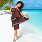 Aotearoa Iwi Ngati Toa Sarong Maori Wharenui House Tribal Pattern