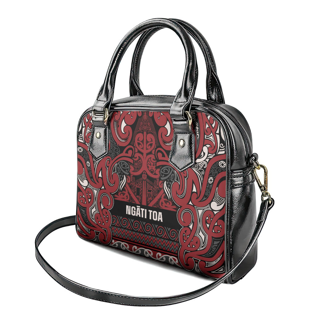 Aotearoa Iwi Ngati Toa Shoulder Handbag Maori Wharenui House Tribal Pattern