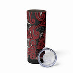 Aotearoa Iwi Ngati Toa Skinny Tumbler Maori Wharenui House Tribal Pattern