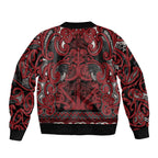 Aotearoa Iwi Ngati Toa Sleeve Zip Bomber Jacket Maori Wharenui House Tribal Pattern