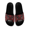 Aotearoa Iwi Ngati Toa Slide Sandals Maori Wharenui House Tribal Pattern