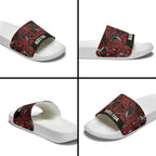Aotearoa Iwi Ngati Toa Slide Sandals Maori Wharenui House Tribal Pattern