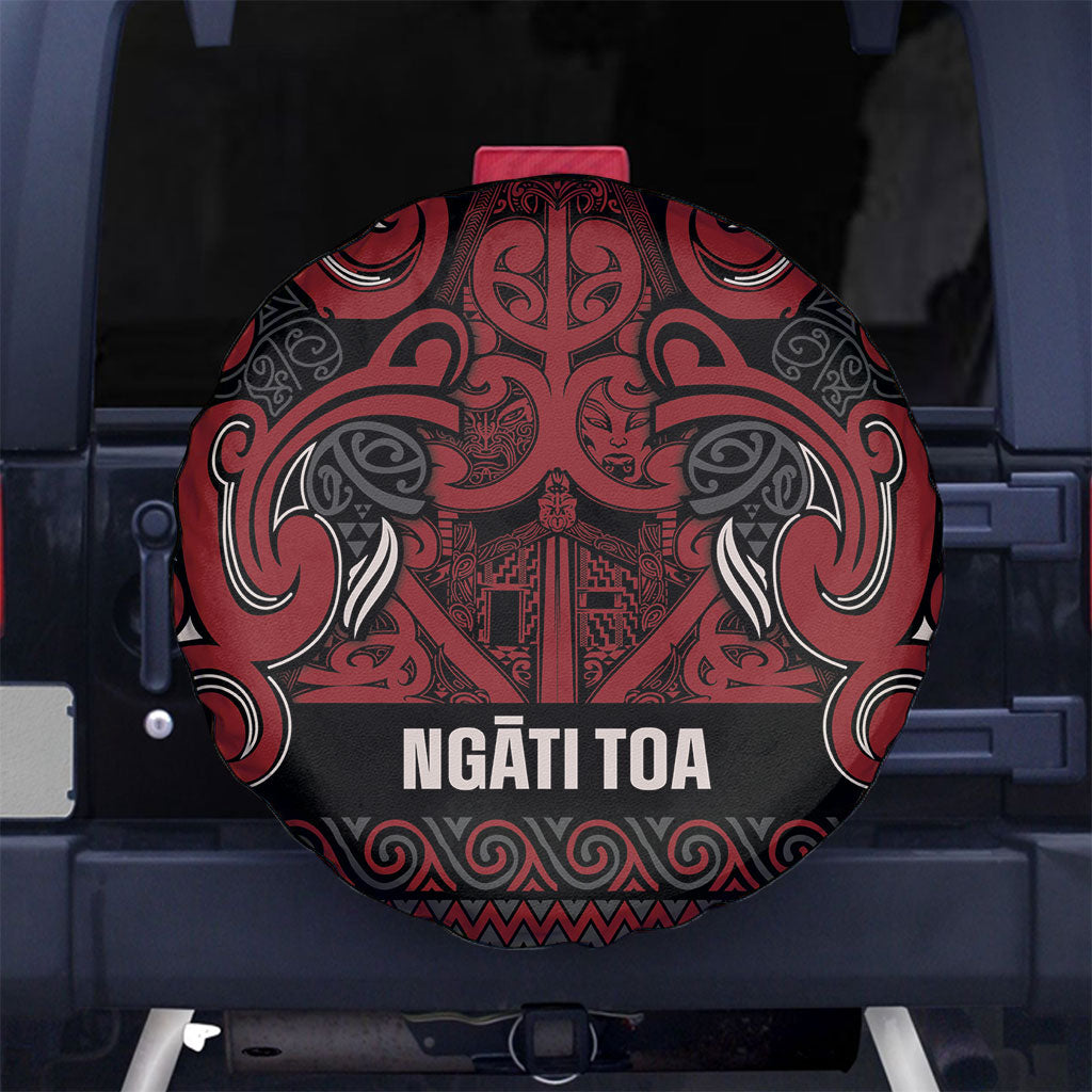 Aotearoa Iwi Ngati Toa Spare Tire Cover Maori Wharenui House Tribal Pattern