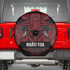 Aotearoa Iwi Ngati Toa Spare Tire Cover Maori Wharenui House Tribal Pattern