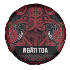 Aotearoa Iwi Ngati Toa Spare Tire Cover Maori Wharenui House Tribal Pattern