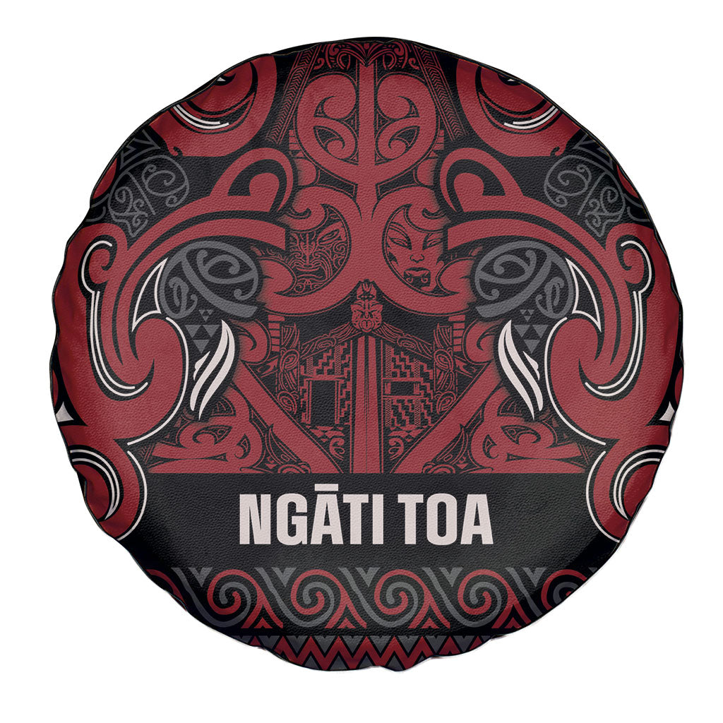 Aotearoa Iwi Ngati Toa Spare Tire Cover Maori Wharenui House Tribal Pattern
