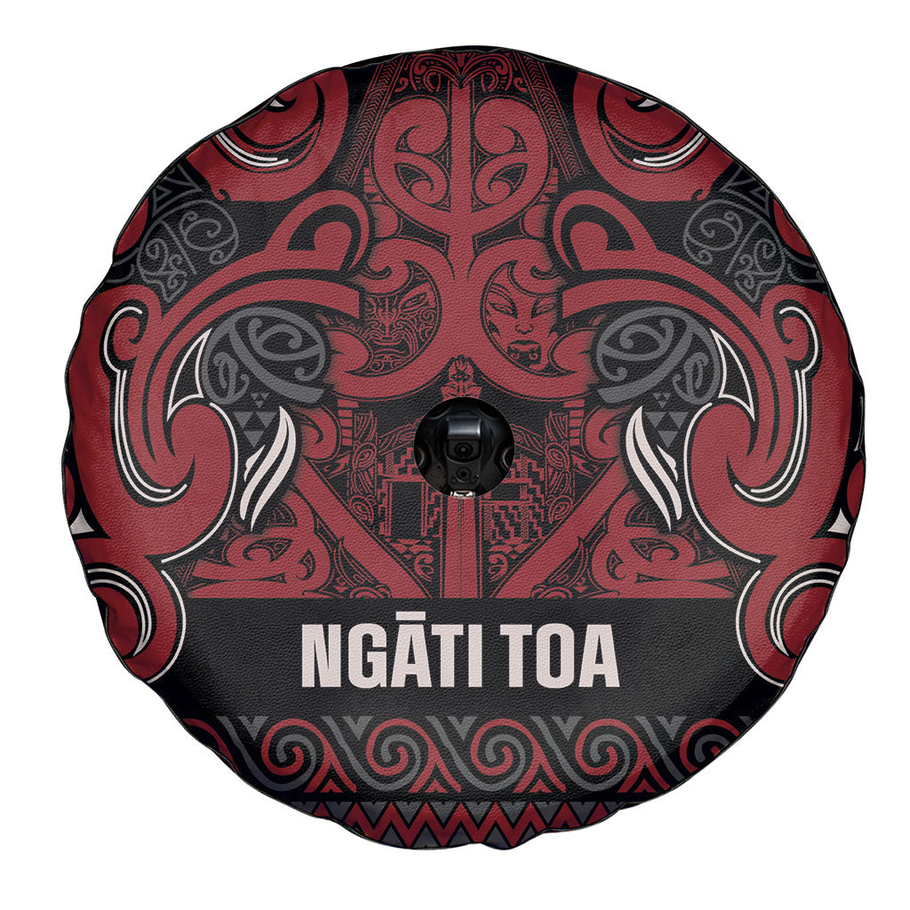 Aotearoa Iwi Ngati Toa Spare Tire Cover Maori Wharenui House Tribal Pattern