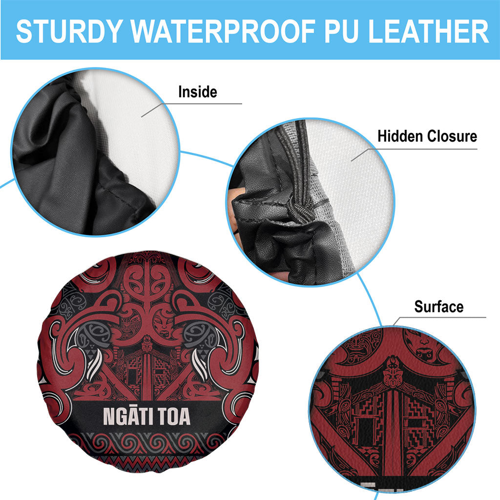 Aotearoa Iwi Ngati Toa Spare Tire Cover Maori Wharenui House Tribal Pattern