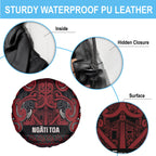 Aotearoa Iwi Ngati Toa Spare Tire Cover Maori Wharenui House Tribal Pattern