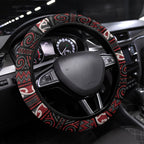 Aotearoa Iwi Ngati Toa Steering Wheel Cover Maori Wharenui House Tribal Pattern