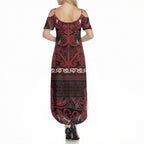 Aotearoa Iwi Ngati Toa Summer Maxi Dress Maori Wharenui House Tribal Pattern