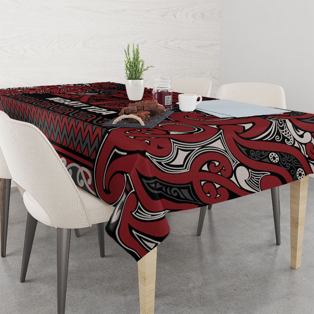 Aotearoa Iwi Ngati Toa Tablecloth Maori Wharenui House Tribal Pattern