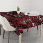 Aotearoa Iwi Ngati Toa Tablecloth Maori Wharenui House Tribal Pattern