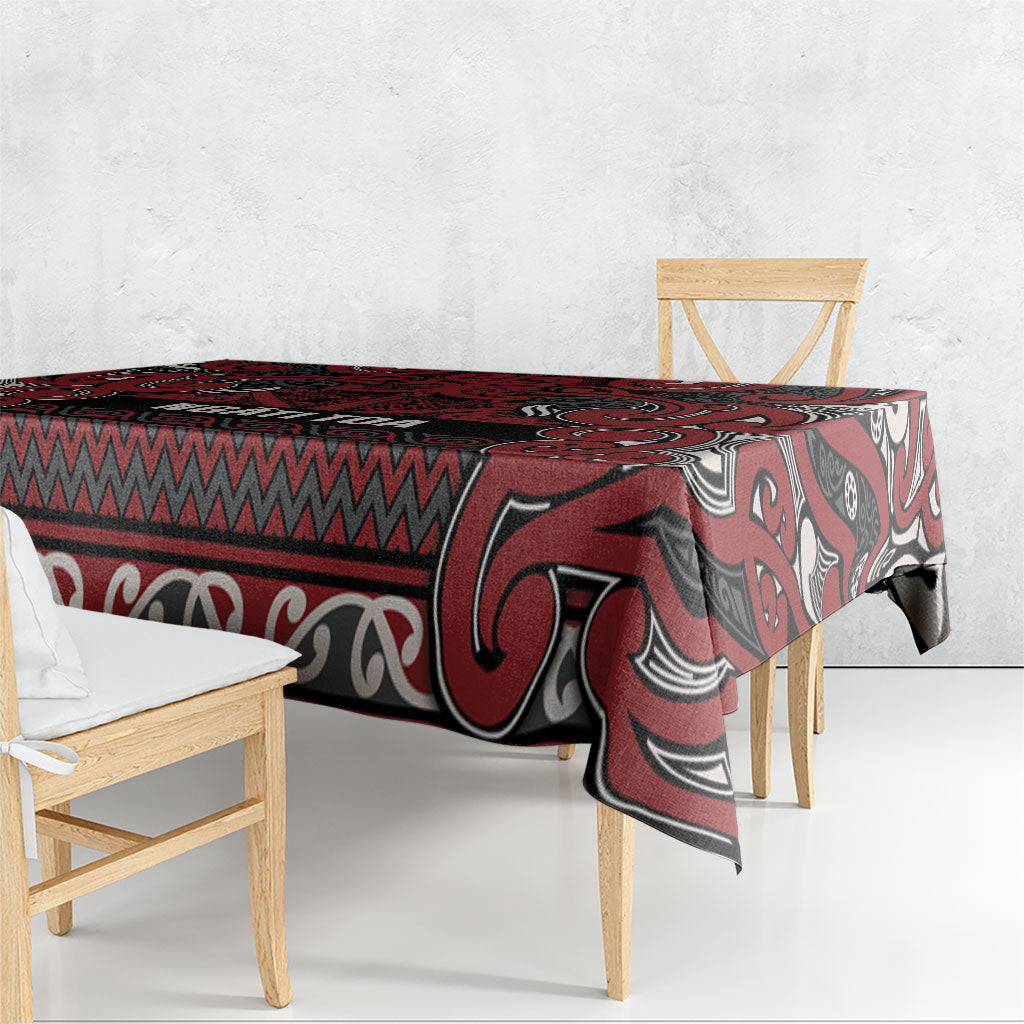 Aotearoa Iwi Ngati Toa Tablecloth Maori Wharenui House Tribal Pattern