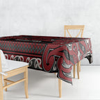 Aotearoa Iwi Ngati Toa Tablecloth Maori Wharenui House Tribal Pattern