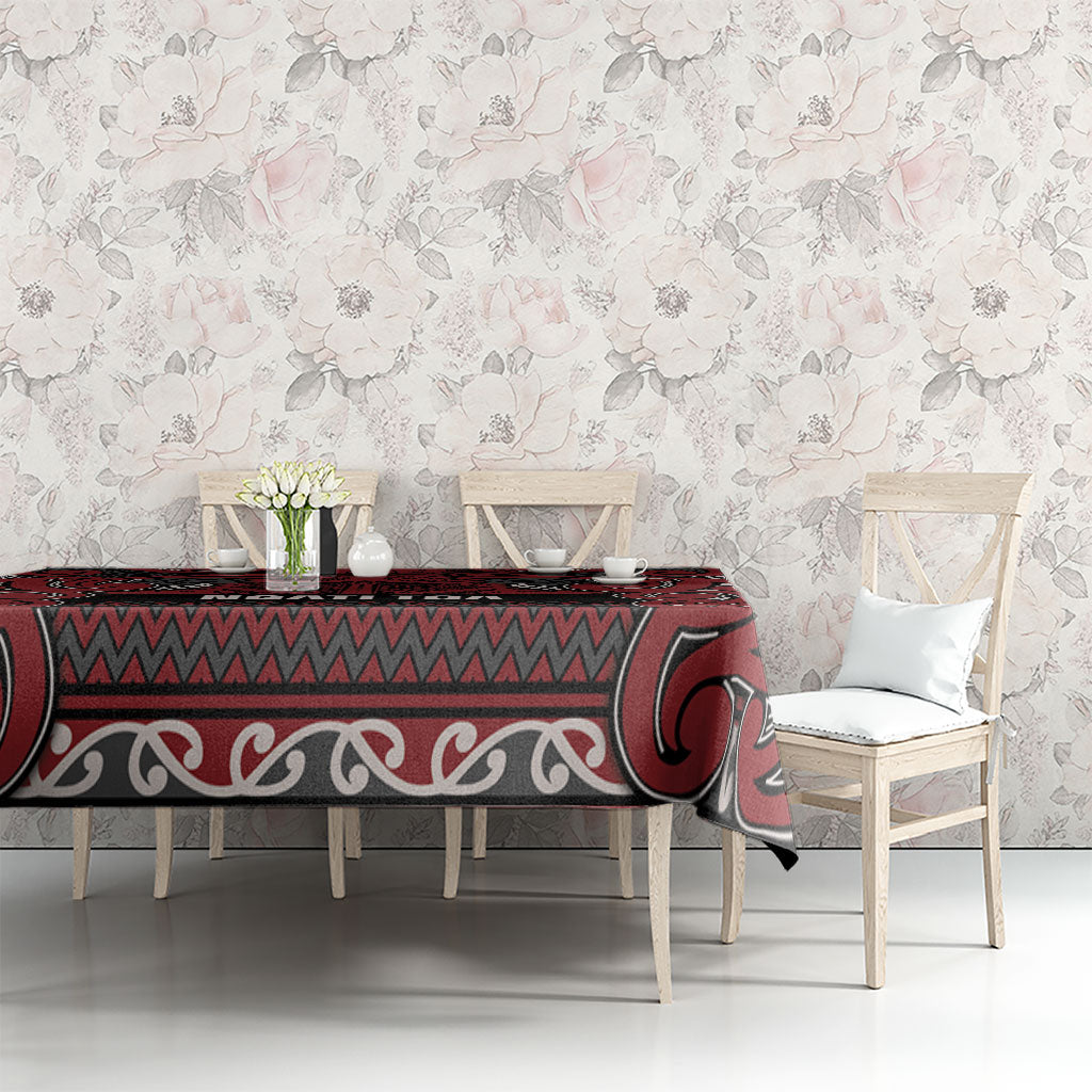Aotearoa Iwi Ngati Toa Tablecloth Maori Wharenui House Tribal Pattern