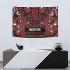 Aotearoa Iwi Ngati Toa Tapestry Maori Wharenui House Tribal Pattern
