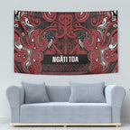 Aotearoa Iwi Ngati Toa Tapestry Maori Wharenui House Tribal Pattern