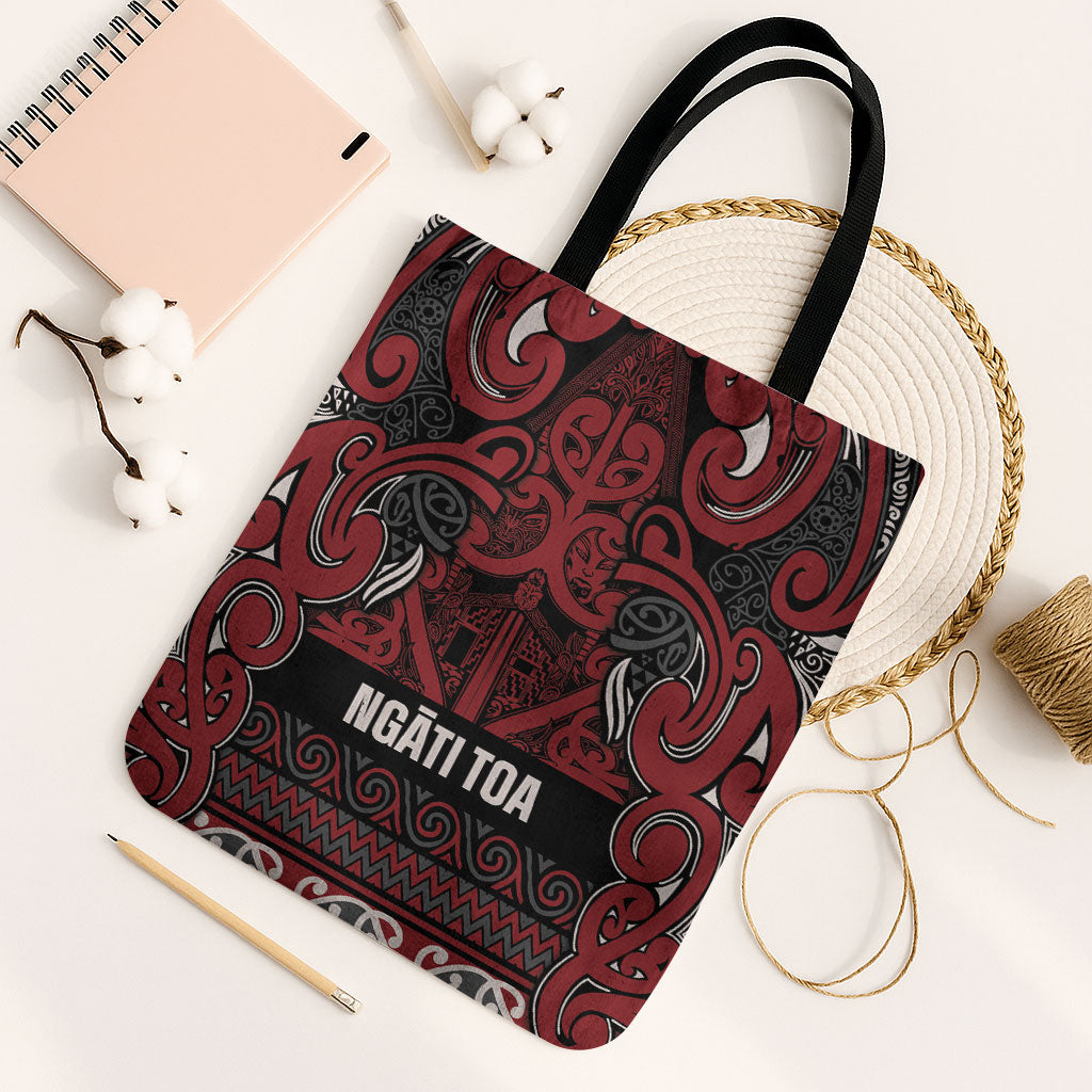 Aotearoa Iwi Ngati Toa Tote Bag Maori Wharenui House Tribal Pattern