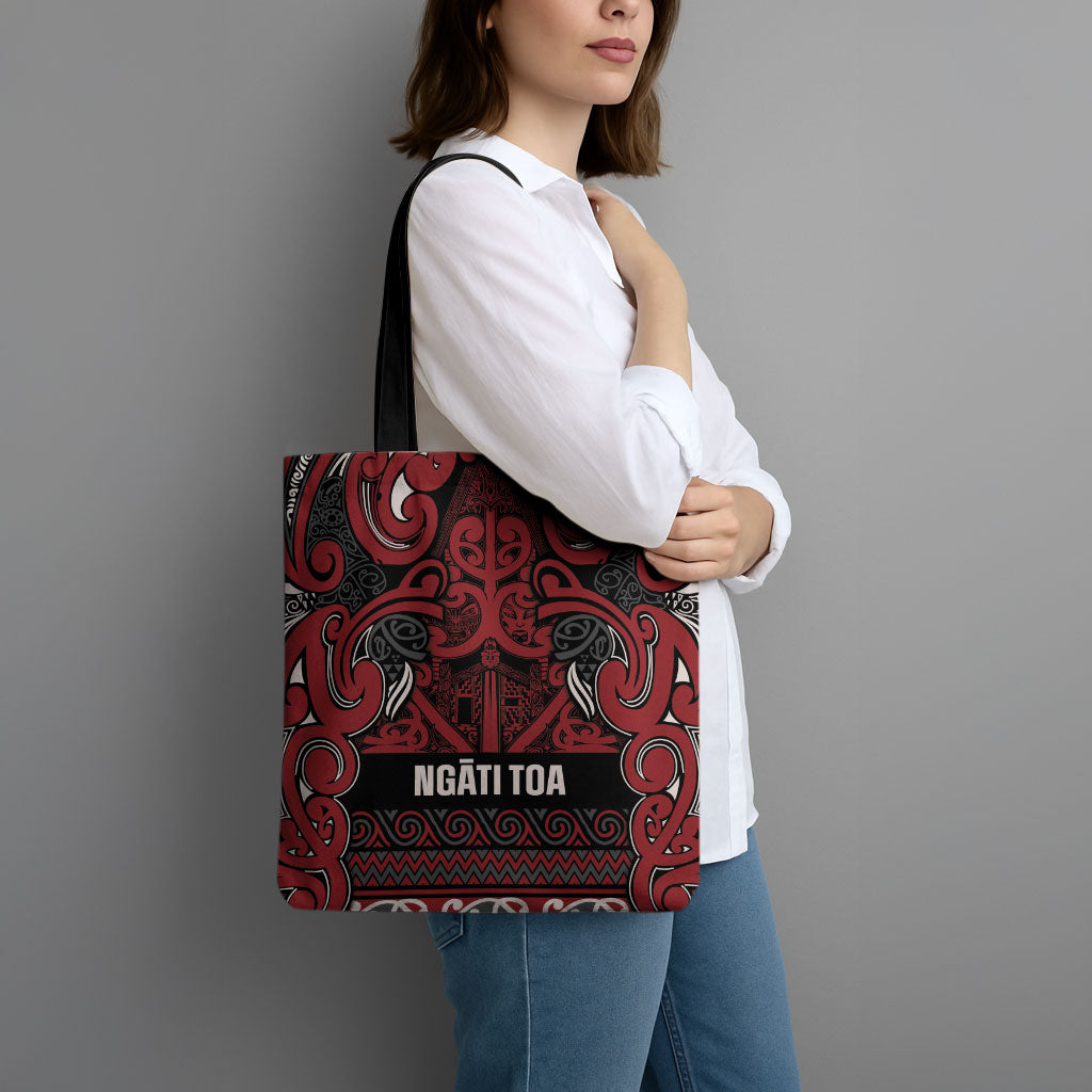 Aotearoa Iwi Ngati Toa Tote Bag Maori Wharenui House Tribal Pattern