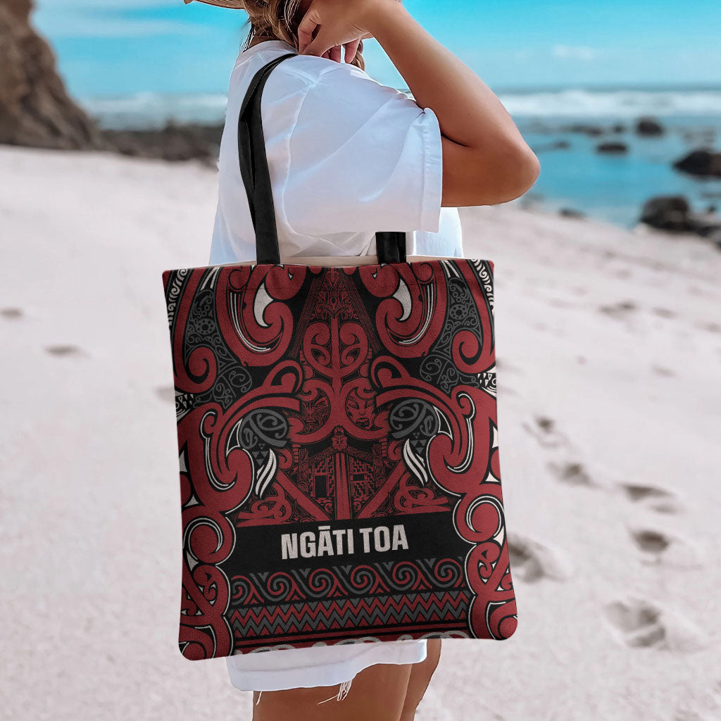 Aotearoa Iwi Ngati Toa Tote Bag Maori Wharenui House Tribal Pattern