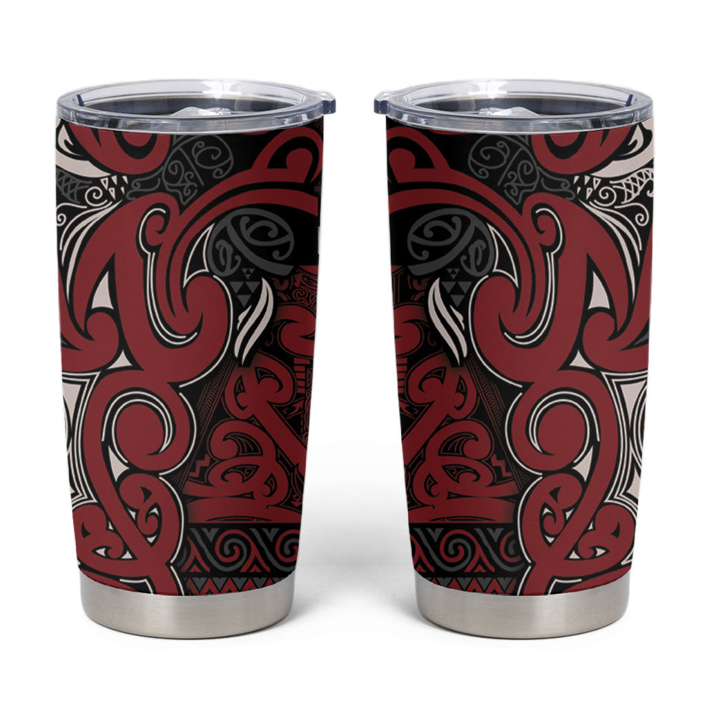 Aotearoa Iwi Ngati Toa Tumbler Cup Maori Wharenui House Tribal Pattern