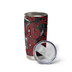 Aotearoa Iwi Ngati Toa Tumbler Cup Maori Wharenui House Tribal Pattern