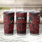 Aotearoa Iwi Ngati Toa Tumbler Cup Maori Wharenui House Tribal Pattern