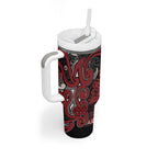Aotearoa Iwi Ngati Toa Tumbler With Handle Maori Wharenui House Tribal Pattern