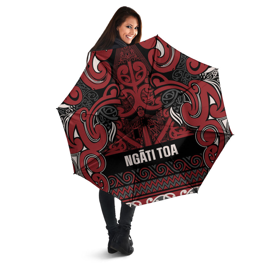 Aotearoa Iwi Ngati Toa Umbrella Maori Wharenui House Tribal Pattern