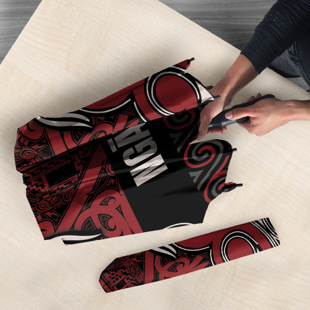 Aotearoa Iwi Ngati Toa Umbrella Maori Wharenui House Tribal Pattern