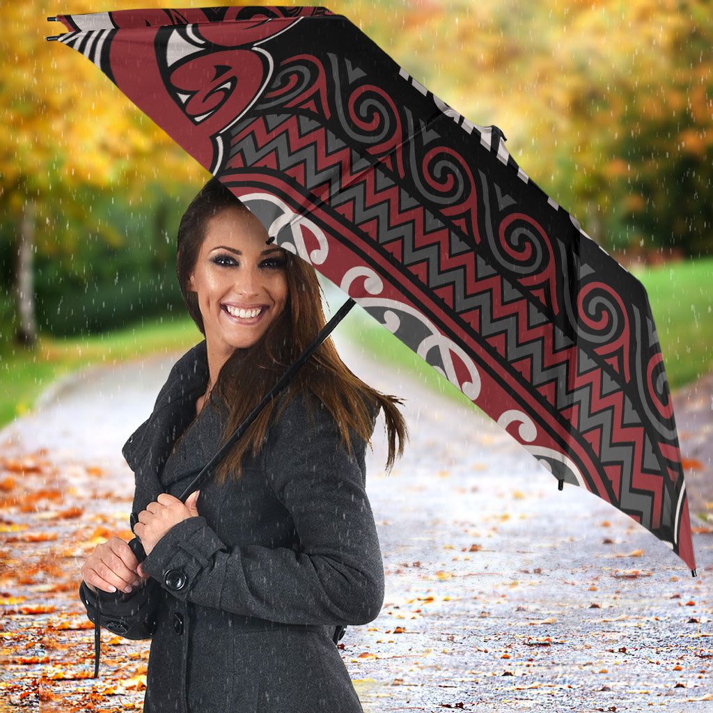 Aotearoa Iwi Ngati Toa Umbrella Maori Wharenui House Tribal Pattern