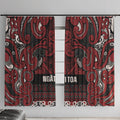 Aotearoa Iwi Ngati Toa Window Curtain Maori Wharenui House Tribal Pattern