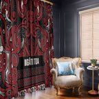 Aotearoa Iwi Ngati Toa Window Curtain Maori Wharenui House Tribal Pattern